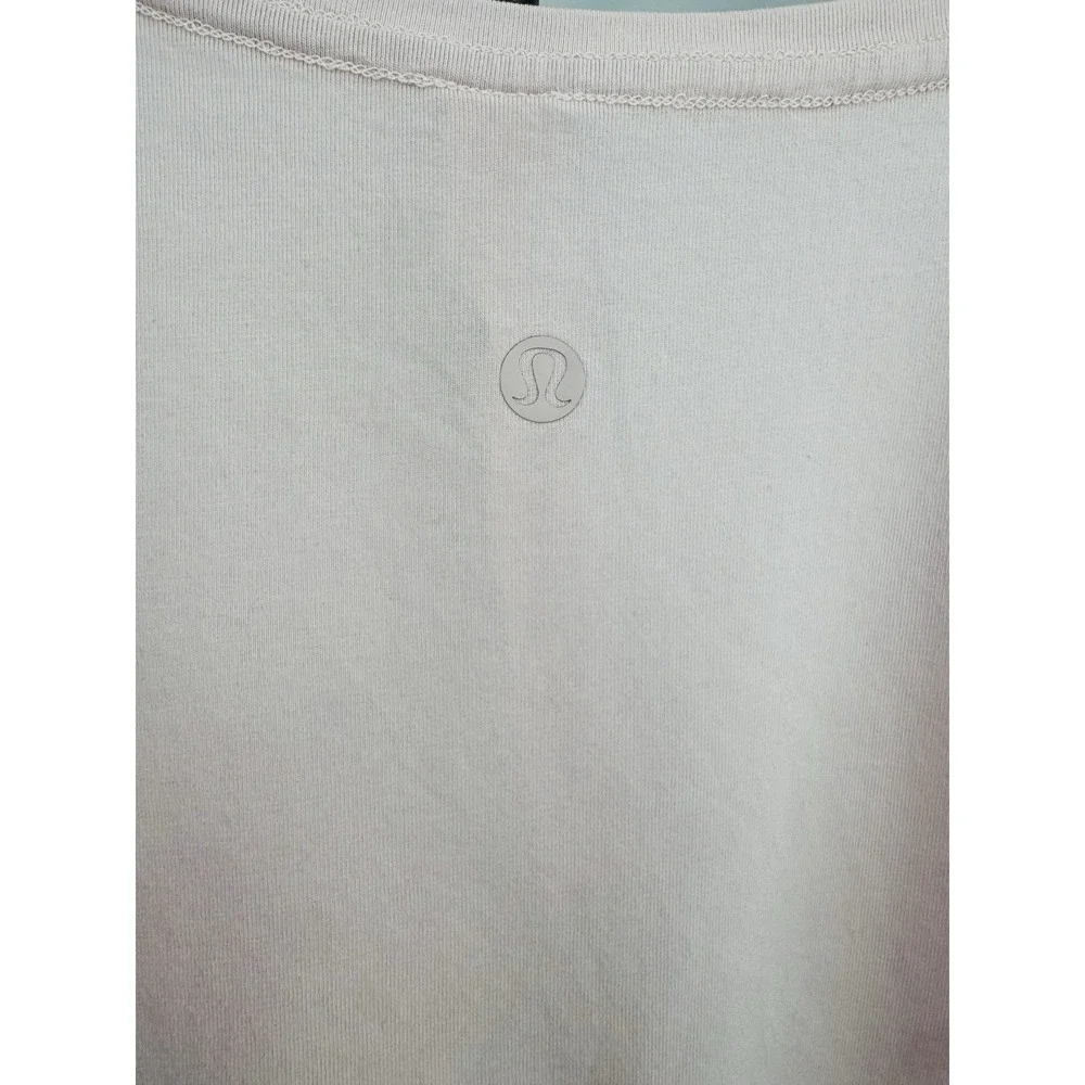 Lululemon Pink Pima Cotton Love V-Neck Tee Size 8 Athletic‎ Yoga Top - Picture 3 of 6